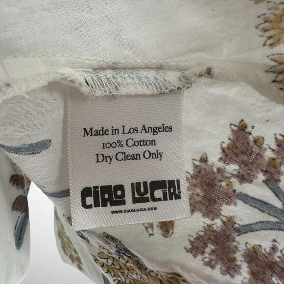 Ciao Lucia Diana Meadow Block Floral Print Mini Dress Size Small Cottage Boho - Picture 8 of 10